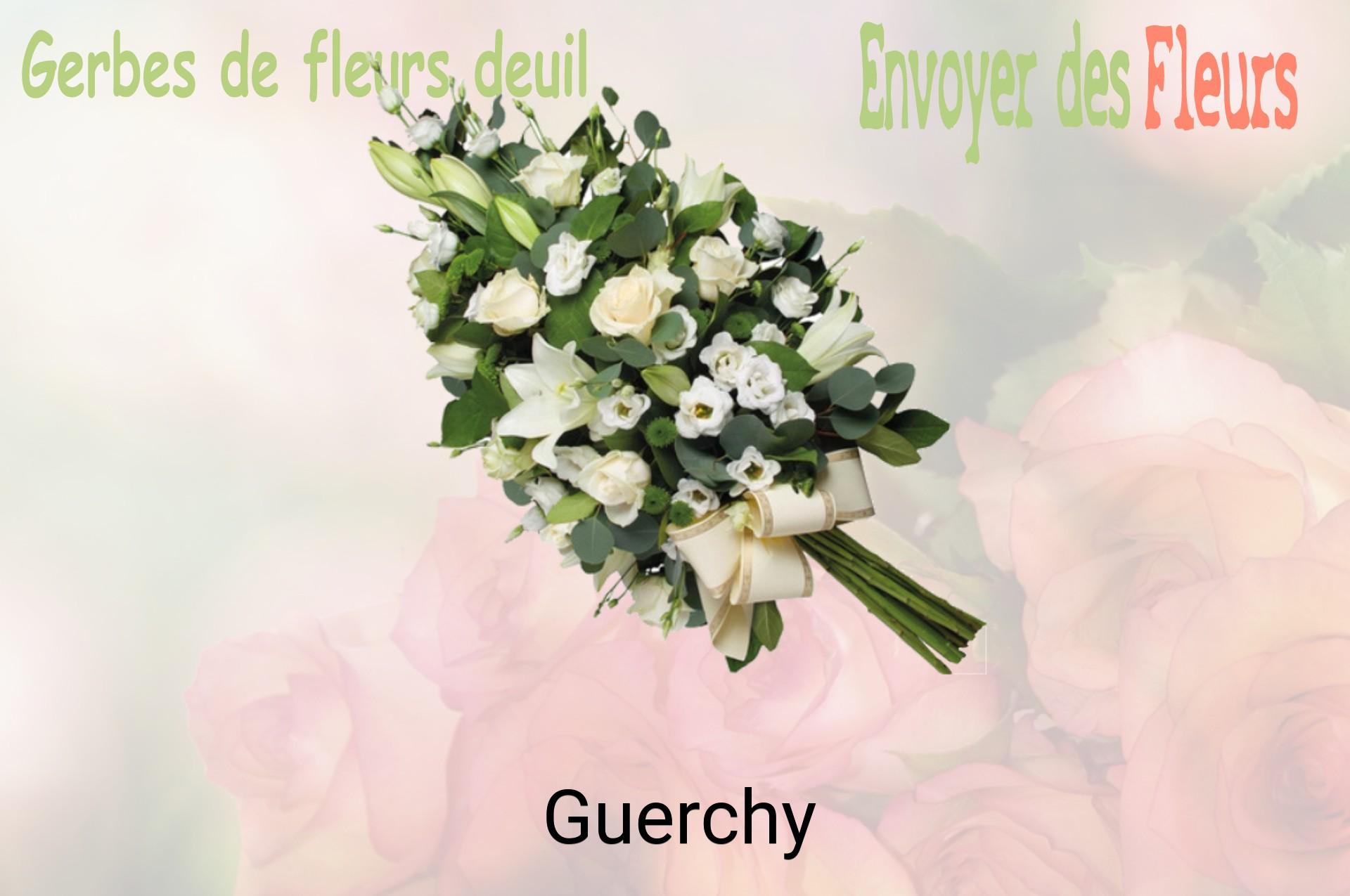 Gerbe de fleurs de deuil livrée à Guerchy